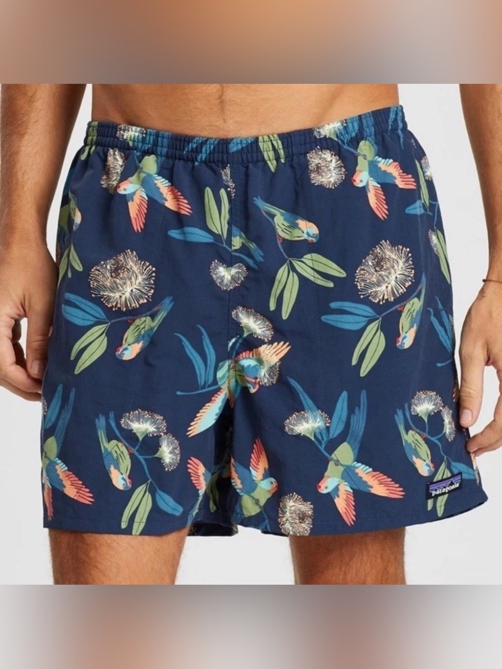 Patagonia Men’s Birds of Paradise Mesh Lined Baggies Swim Shorts. Sz Medium